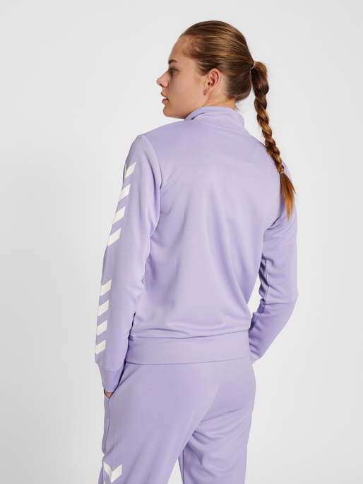 hmlLEGACY POLY WOMAN ZIP JACKET, HEIRLOOM LILAC, model