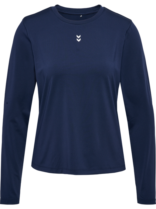 hmlFAST W T-SHIRT L/S, DRESS BLUES, packshot