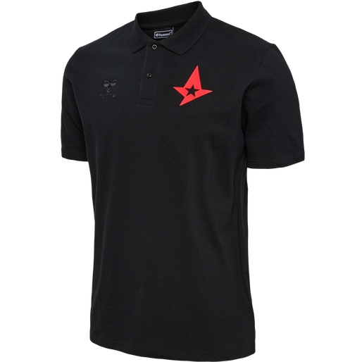 ASTRALIS COTTON POLO, BLACK, packshot