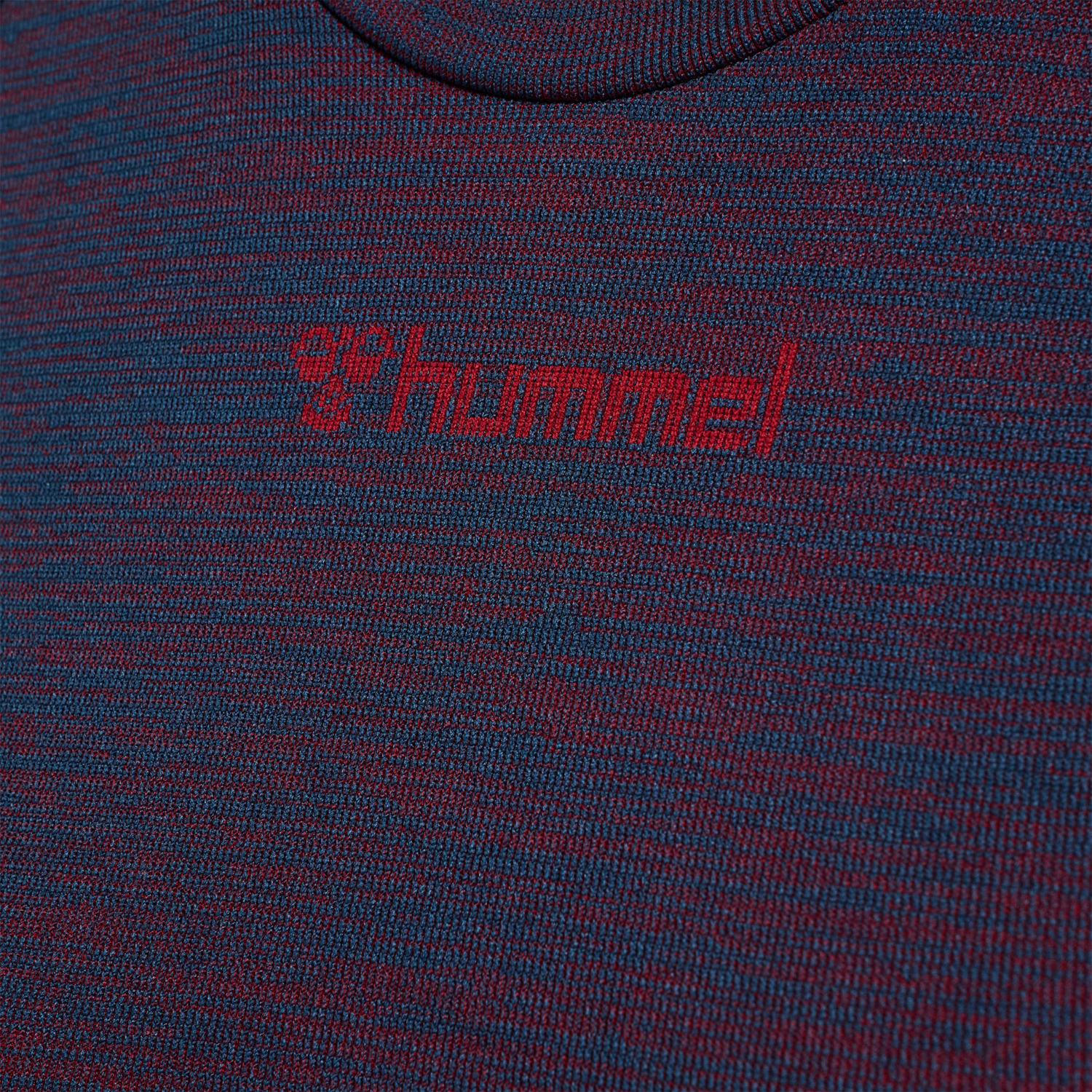 hmlMT ALY SEAMLESS T-SHIRT L/S, INSIGNIA BLUE/CABERNET MELANGE, packshot
