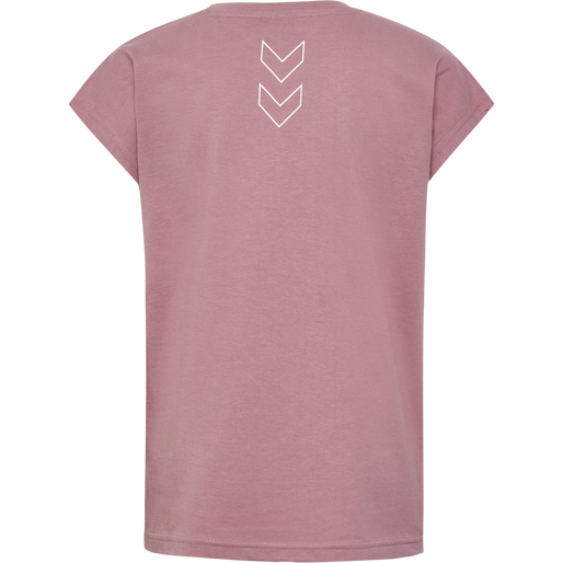 hmlBOXLINE T-SHIRT S/S 2 PK, GREY MELANGE/WOODROSE, packshot