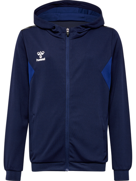 hmlAUTHENTIC PL ZIP HOODIE KIDS, MARINE, packshot