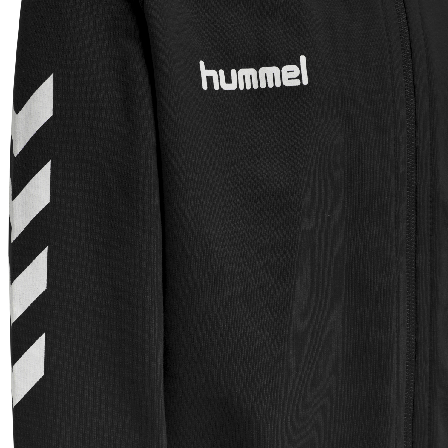 HUMMEL GO KIDS COTTON ZIP HOODIE, BLACK, packshot
