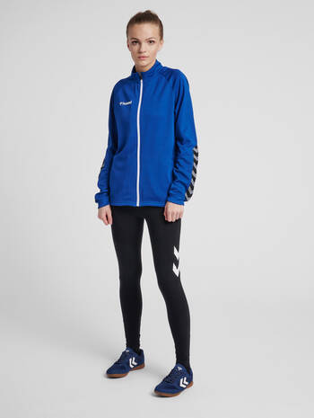 hmlAUTHENTIC WOMEN POLY ZIP JACKET, TRUE BLUE, model