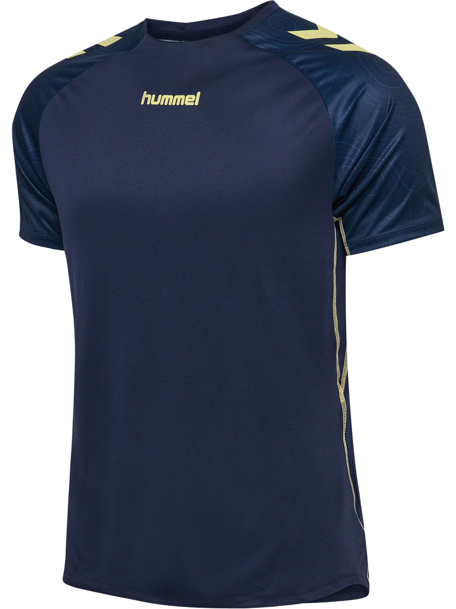 hmlBLAZE 2.0 TRAINING JERSEY S/S, MARINE/SHADOW LIME, packshot