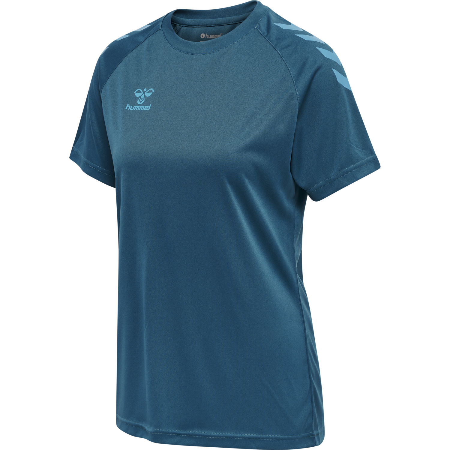 hmlCORE XK CORE POLY TEE  S/S WOMAN, BLUE CORAL, packshot