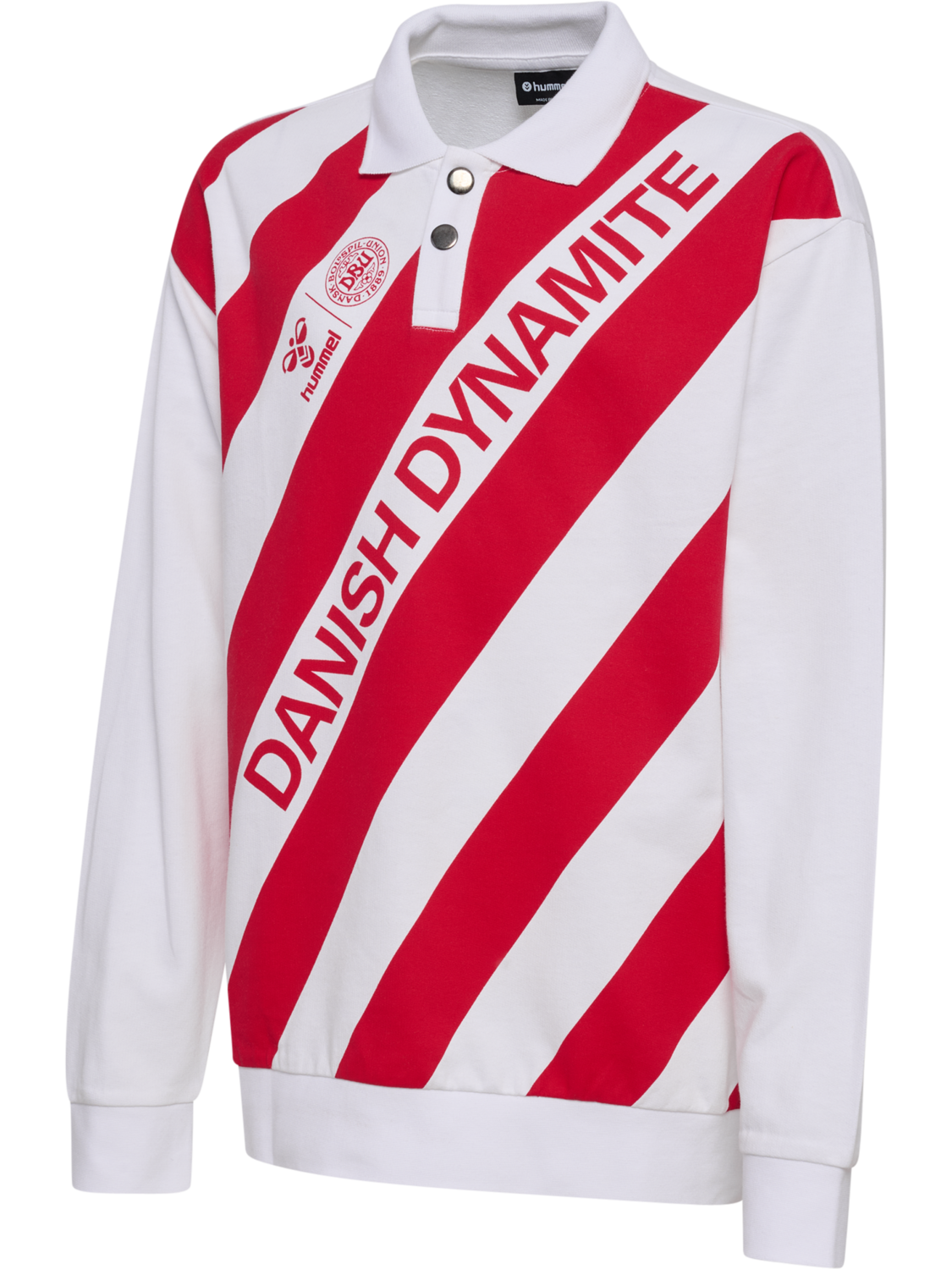 DBU 26 FAN DYNAMITE TEE LS KIDS, WHITE/TANGO RED, packshot