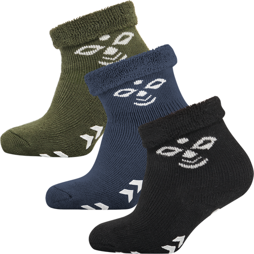 SNUBBIE SOCKS 3 PK, BLACK, packshot