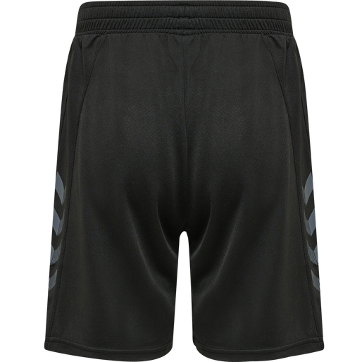 hmlONGRID POLY SHORTS KIDS, JET BLACK, packshot