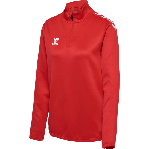 hmlCORE XK HALF ZIP SWEAT WOMAN, TRUE RED, packshot