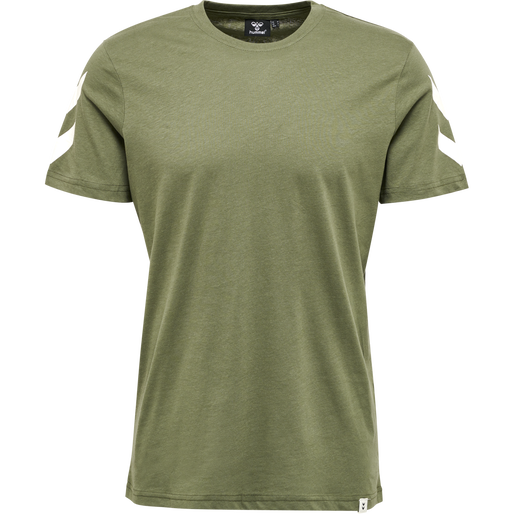 hmlLEGACY CHEVRON T-SHIRT, BEETLE, packshot