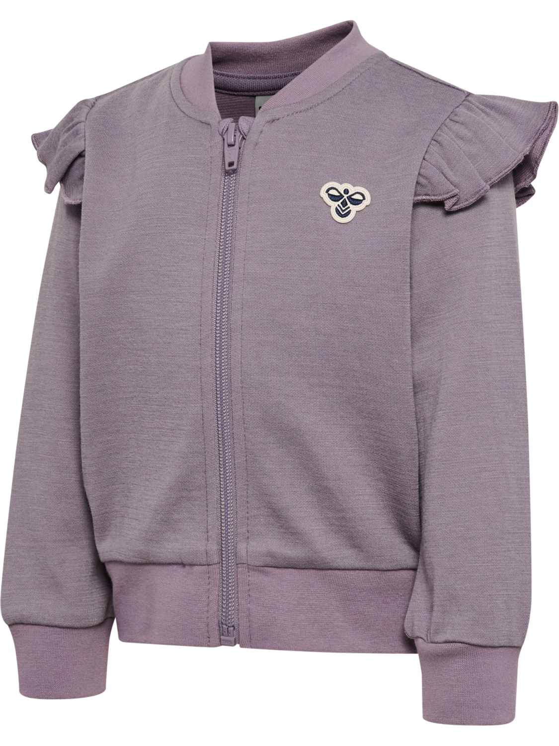hmlMINI WOOL G ZIP JACKET BEE, GRAY RIDGE, packshot