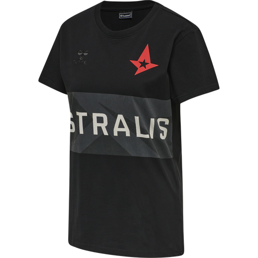 ASTRALIS T-SHIRT S/S WOMAN, BLACK, packshot