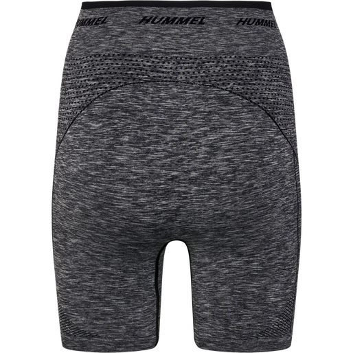 hmlTE CAMI SEAMLESS MW SHORTS, BLACK MELANGE, packshot