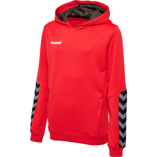 hmlAUTHENTIC KIDS POLY HOODIE, TRUE RED, packshot