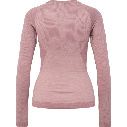 hmlCLEA SEAMLESS TIGHT T-SHIRT L/S, WOODROSE, packshot