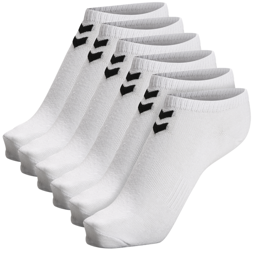 hmlCHEVRON 6-PACK ANKLE SOCKS, WHITE, packshot