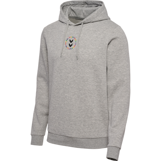 hmlEVERYTHING NOTHING HOODIE, GREY MELANGE hmlEVERYTHING NOTHING HOODIE, GREY MELANGE, packshot