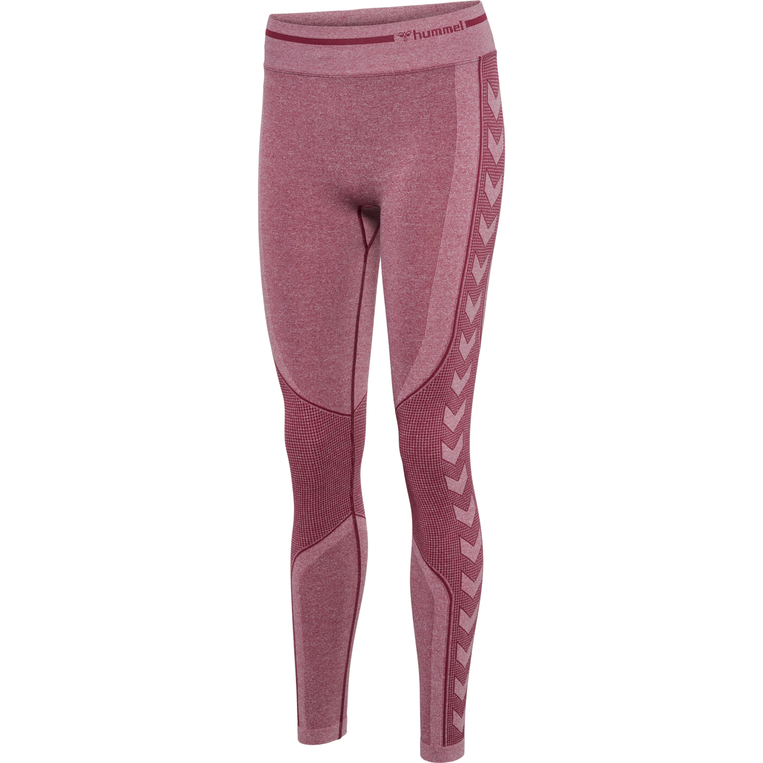 hmlMT LULU SEAMLESS SCRUNCH TIGHTS, CABERNET MELANGE, packshot