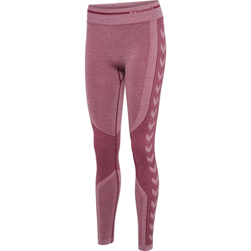 hmlMT LULU SEAMLESS SCRUNCH TIGHTS, CABERNET MELANGE, packshot
