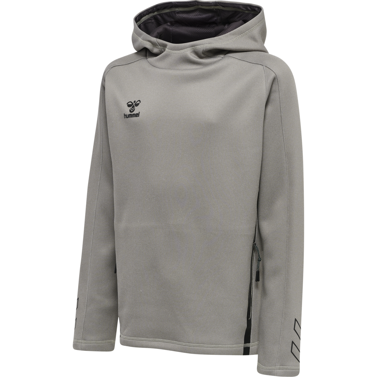 hmlCIMA XK HOODIE KIDS, GREY MELANGE, packshot