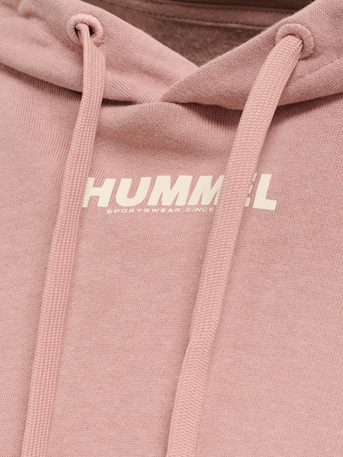 hmlLEGACY WOMAN CROPPED HOODIE, WOODROSE, packshot
