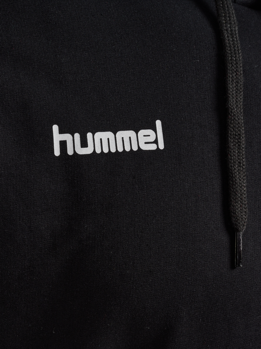 HUMMEL GO COTTON HOODIE, BLACK, packshot