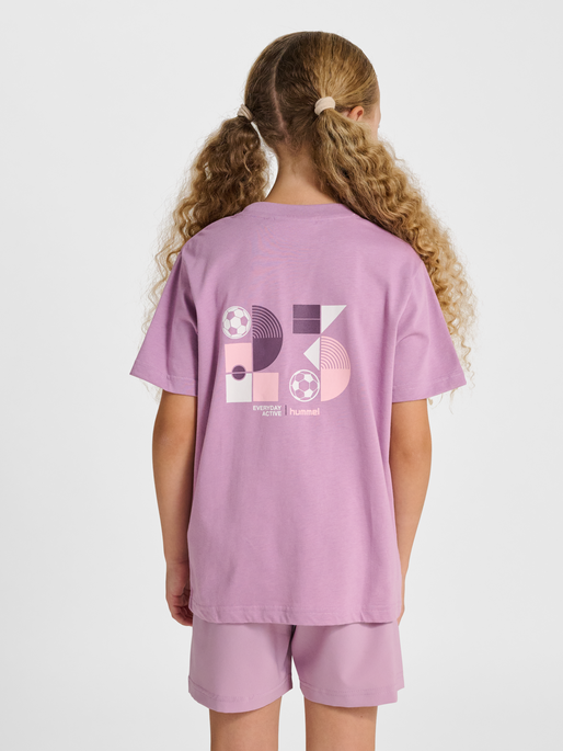 hmlJR GRAPHIC T-SHIRT S/S, LAVENDER MIST, model