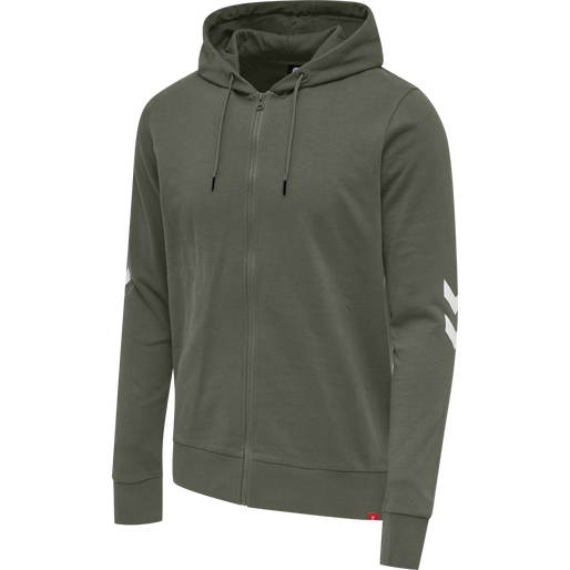 hmlLEGACY ZIP HOODIE, BEETLE, packshot