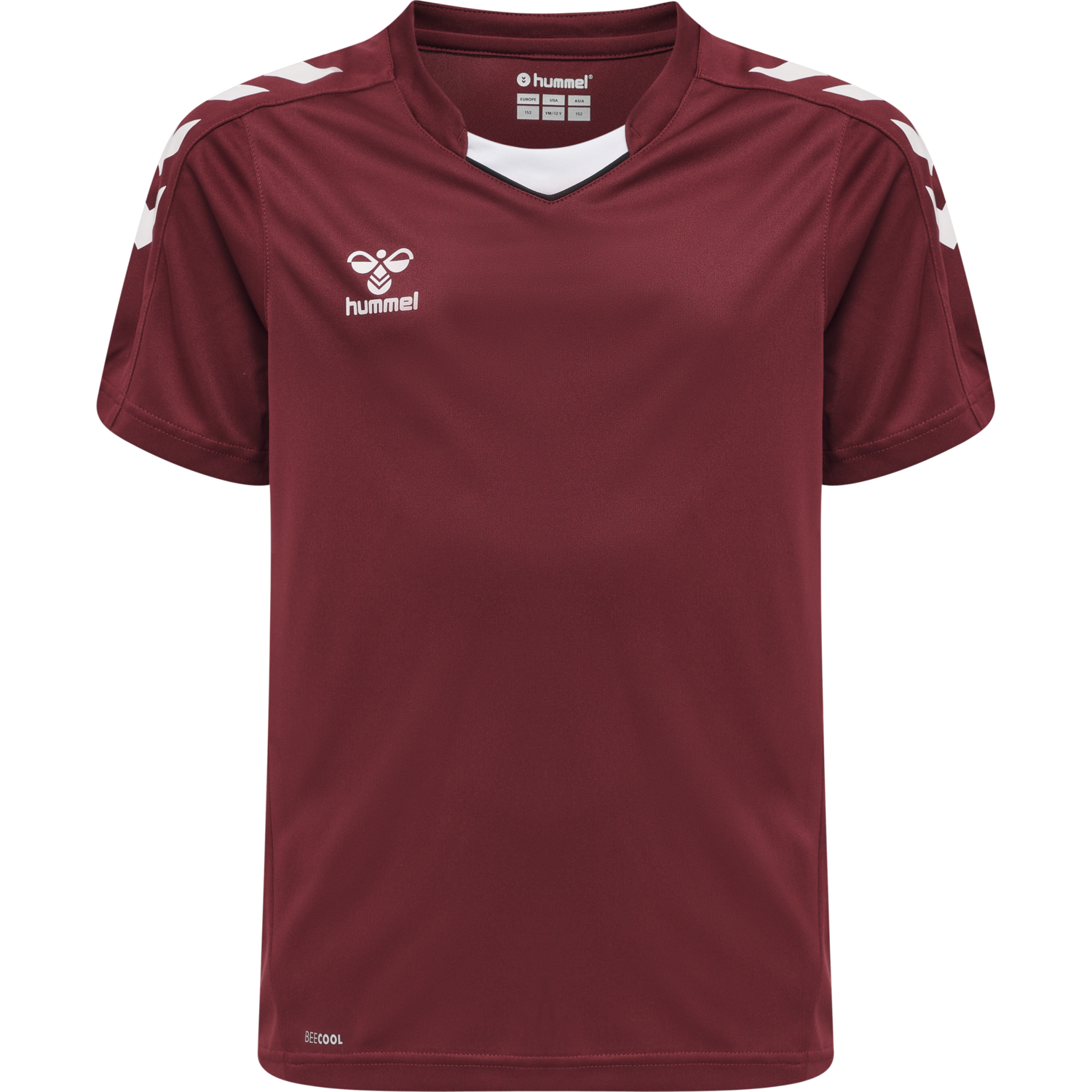 hmlCORE XK POLY JERSEY S/S KIDS, MAROON, packshot