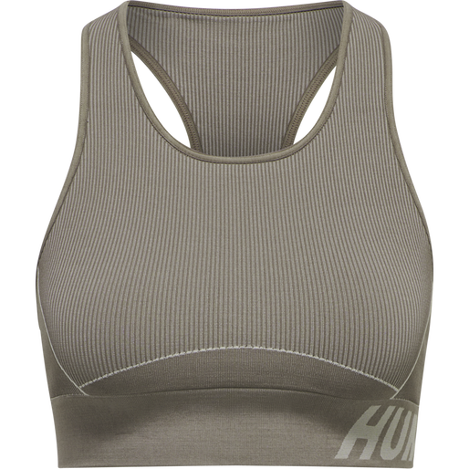 hmlTE CHRISTEL SEAMLESS SPORTS TOP, CHATEAU GRAY/DRIFTWOOD MELANGE, packshot