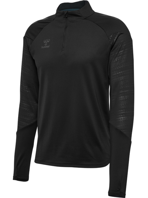 hmlPRO TRAINING HALF ZIP, BLACK, packshot