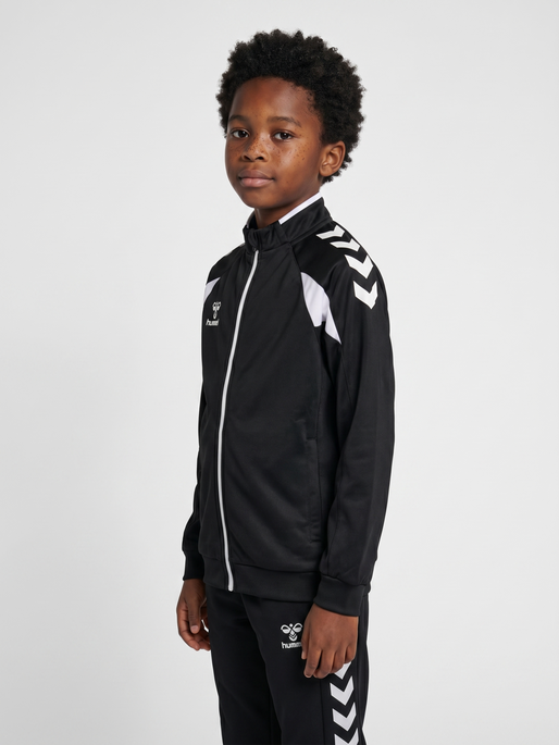 hmlCORE 2.0 TRACK ZIP JACKET KIDS, BLACK/WHITE, model