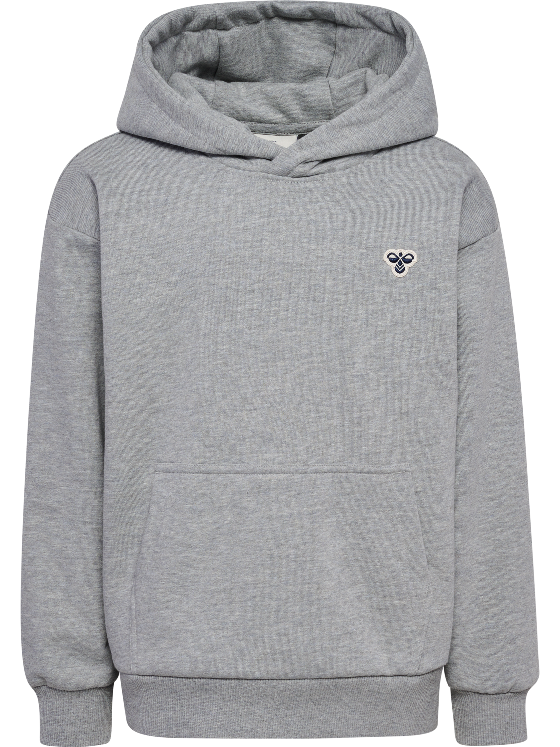 hmlJR LOOSE HOODIE BEE, GREY MELANGE, packshot