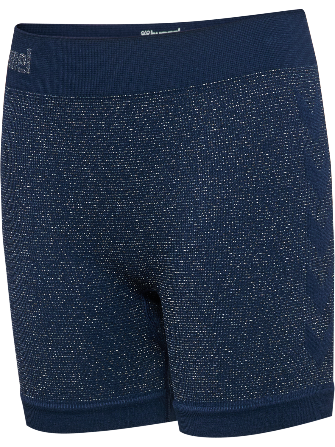 hmlJR SEAMLESS GLITTER SHORT TIGHTS, DRESS BLUES, packshot