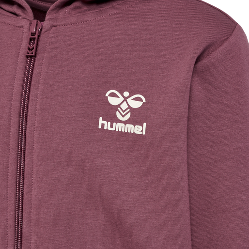 hmlTRECE ZIP HOODIE, ROSE BROWN, packshot