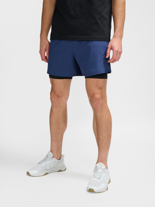 hmlMT FAST 2 IN 1 SHORTS, INSIGNIA BLUE, model