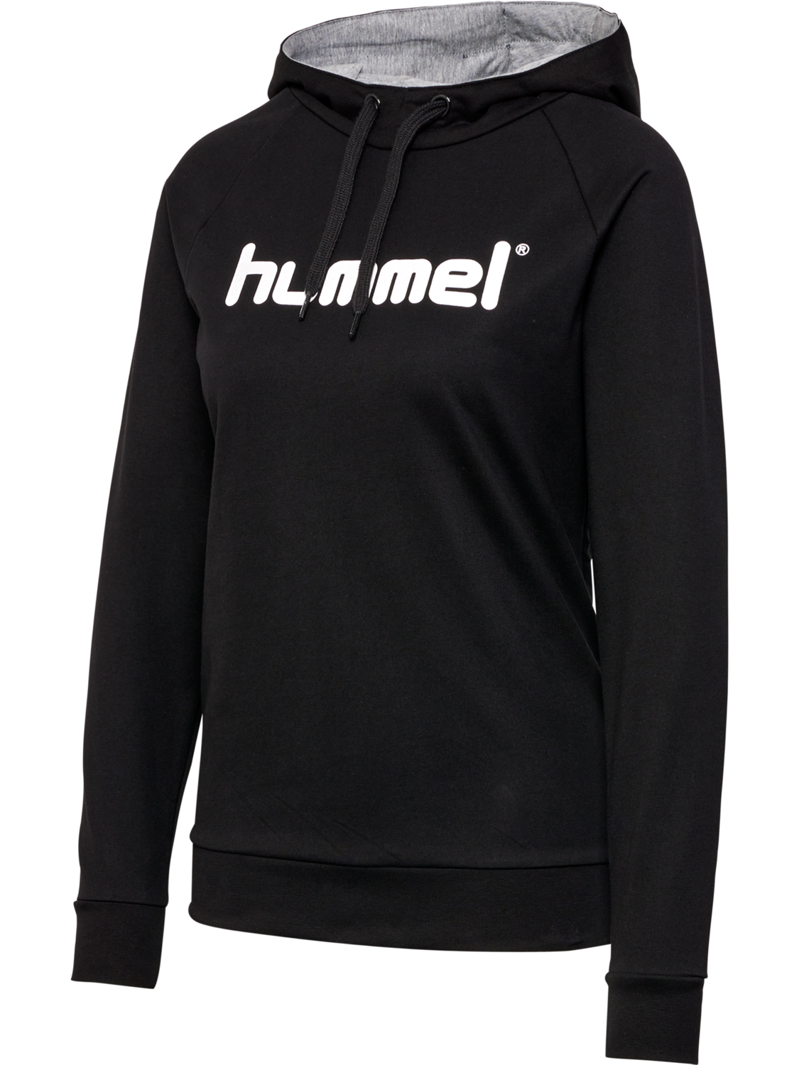 HMLGO COTTON LOGO HOODIE WOMAN, BLACK, packshot
