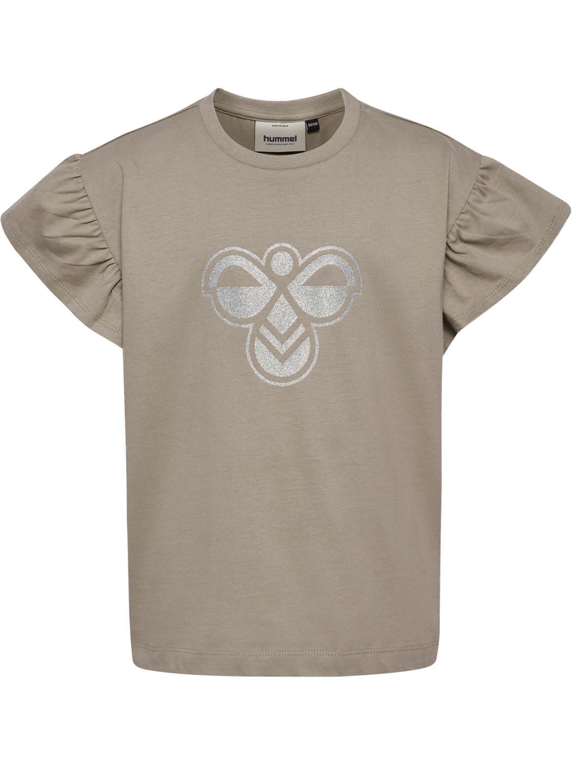 hmlJR RUFFLE T-SHIRT SS BIG BEE, ROCK RIDGE, packshot