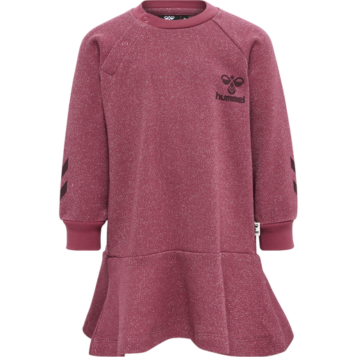 hmlSALLY DRESS L/S, EARTH RED, packshot