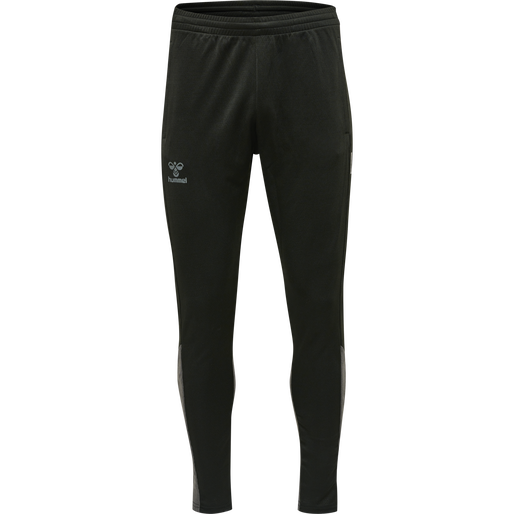 hmlONGRID POLY PANTS, JET BLACK/FORGED IRON, packshot