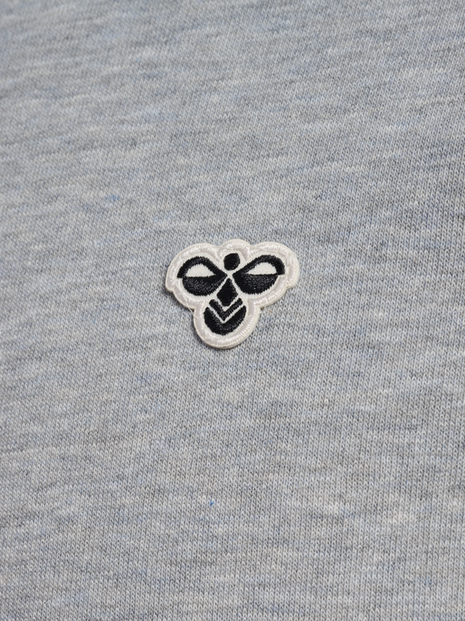 hmlLOOSE CREWNECK BEE, GREY MELANGE, packshot