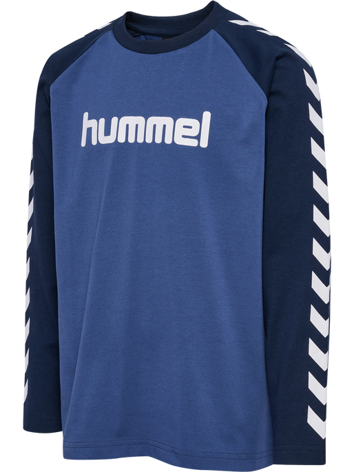 hmlBOYS T-SHIRT L/S, TRUE NAVY, packshot