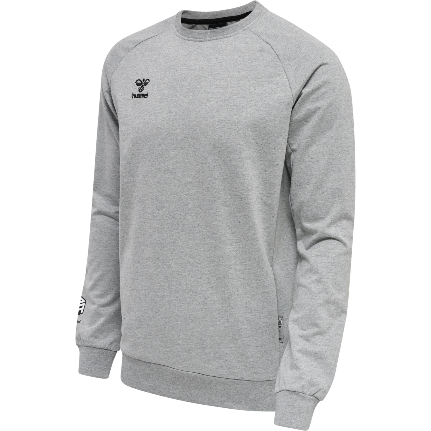 hmlMOVE GRID COTTON SWEATSHIRT, GREY MELANGE, packshot