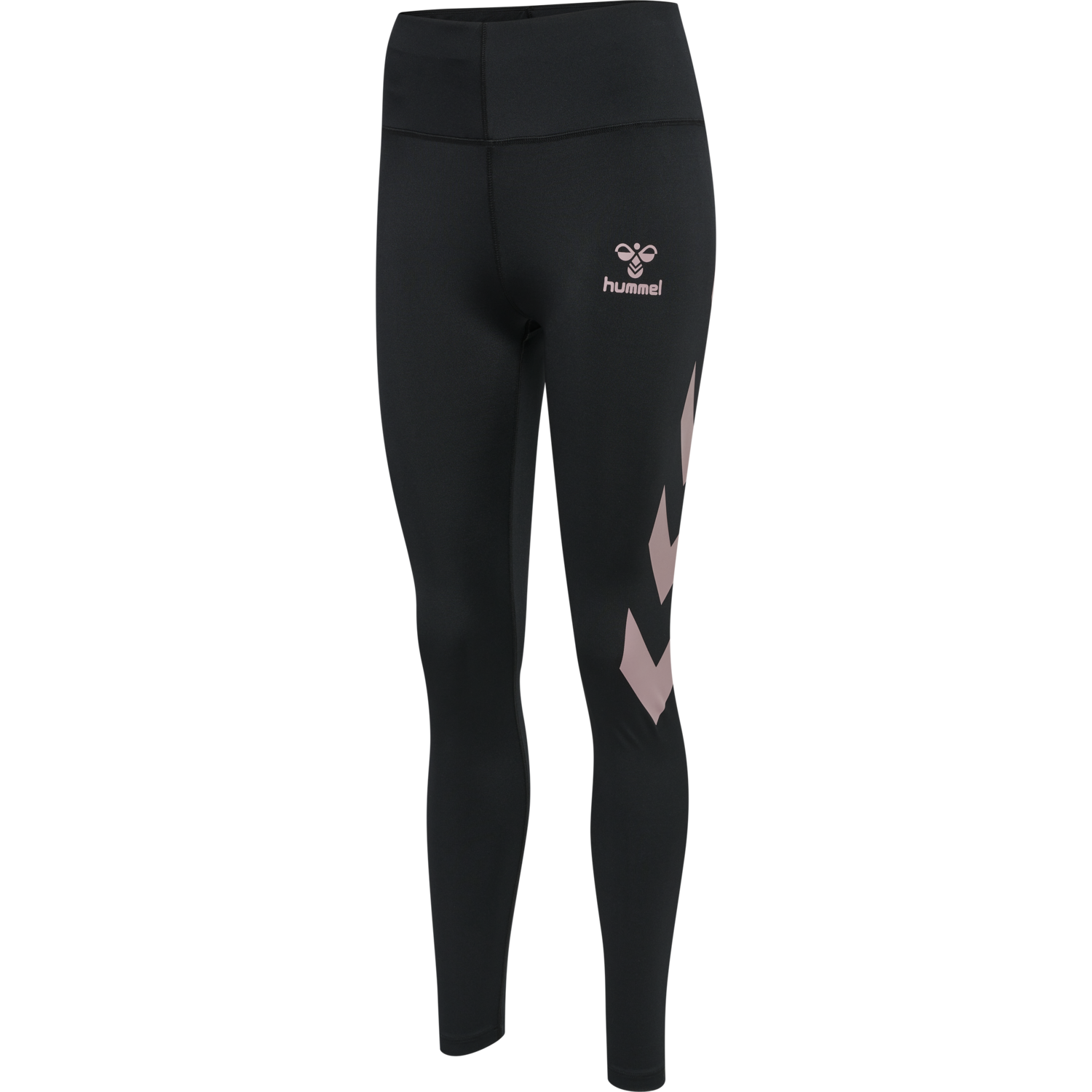 hmlPARIS HIGH WAIST TIGHTS, BLACK/WOODROSE, packshot