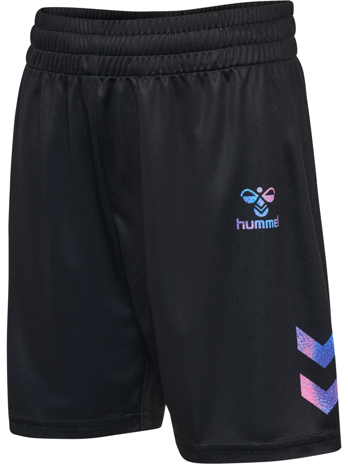 hmlSHIMMER SHORTS, BLACK/CHATEAU ROSE, packshot