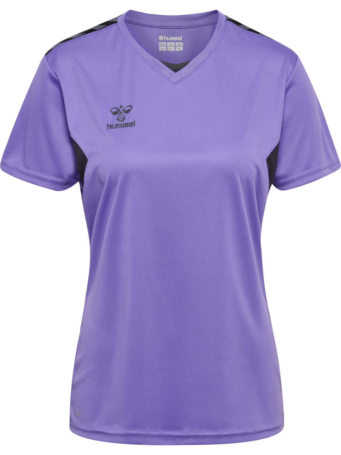 hmlAUTHENTIC PL JERSEY S/S WOMAN, DAHLIA PURPLE/ASPHALT, packshot