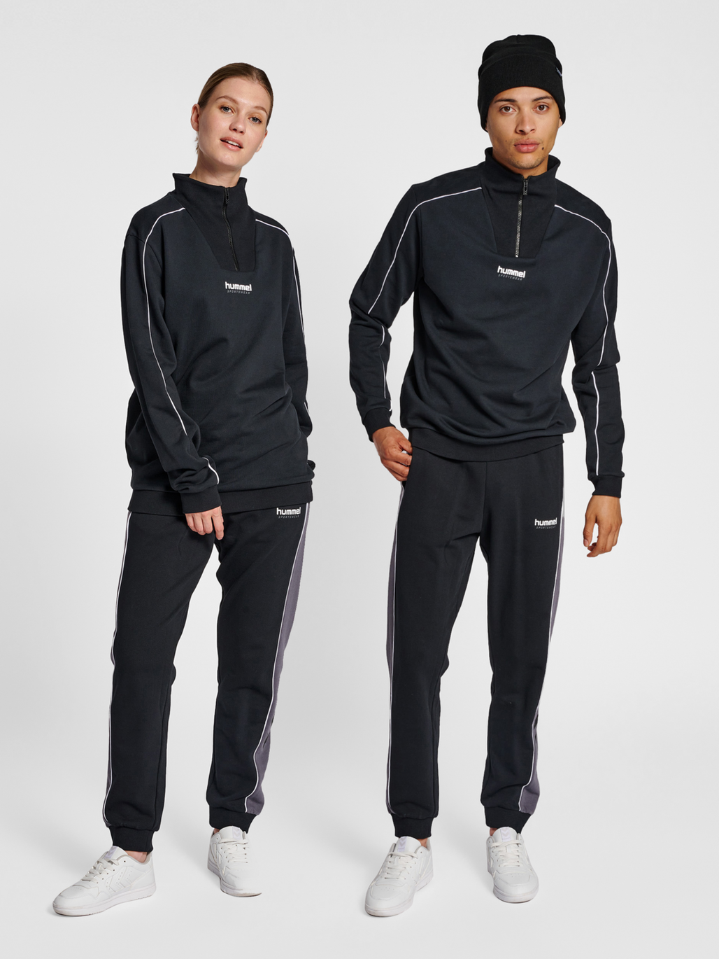 hmlLGC WESLEY HALF ZIP SWEATSHIRT, 2001, model