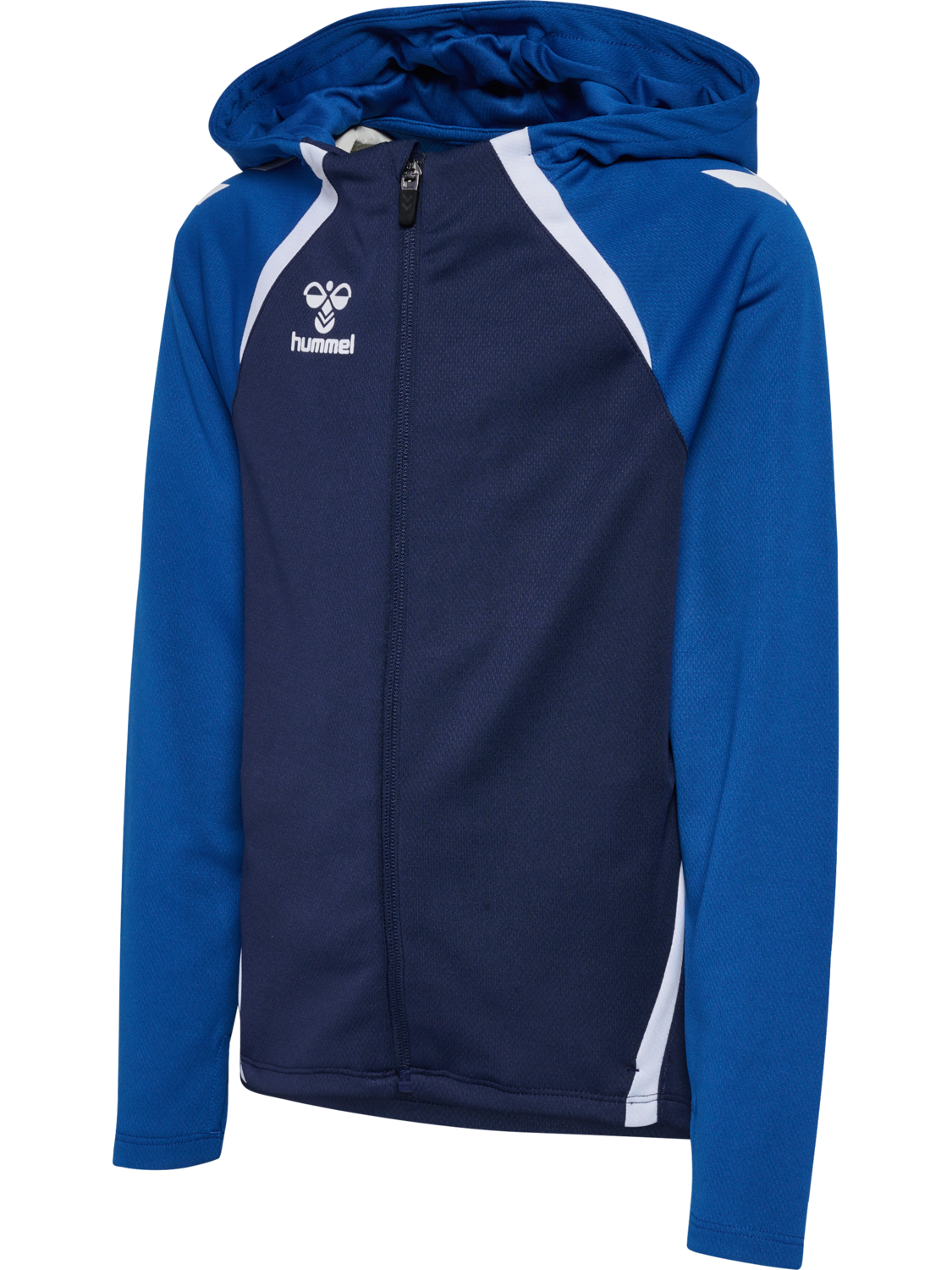 hmlLEAD 2.0 ZIP HOODIE KIDS, MARINE/TRUE BLUE, packshot