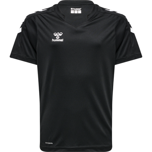hmlCORE XK POLY JERSEY S/S KIDS, BLACK hmlCORE XK POLY JERSEY S/S KIDS, BLACK, packshot